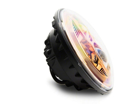 Raxiom 07-18 Jeep Wrangler JK 7-In LED Headlights Orange Housing- Clear Lens
