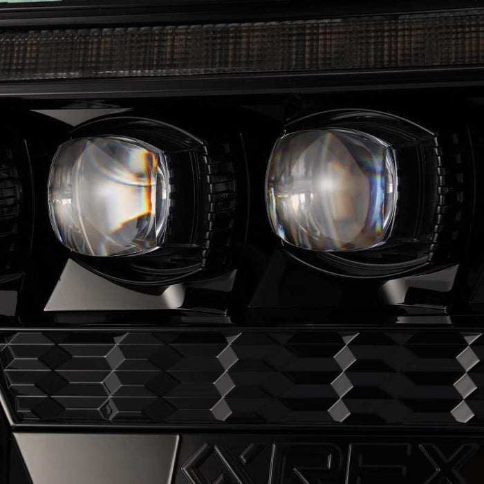 AlphaRex 12-15 Toyota Tacoma NOVA LED Proj Headlights Plank Alpha Blk w/Activ Light/Seq Signal/DRL