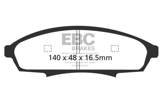 EBC 88-90 Buick Regal 2.8 Yellowstuff Front Brake Pads