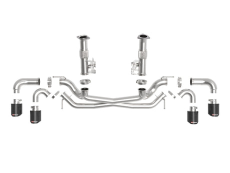aFe MACH Force-Xp 3in to 2-1/2in 304SS Cat-Back (No Muff.) 2020 Chevy Corvette 6.2L - Carbon Tip