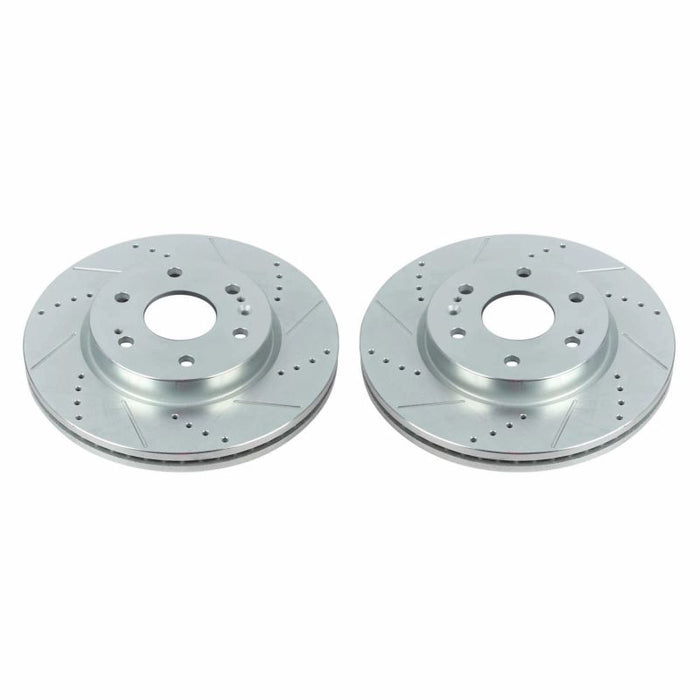 Power Stop 19-20 Chevrolet Silverado 1500 Front Evolution Drilled & Slotted Rotors - Pair