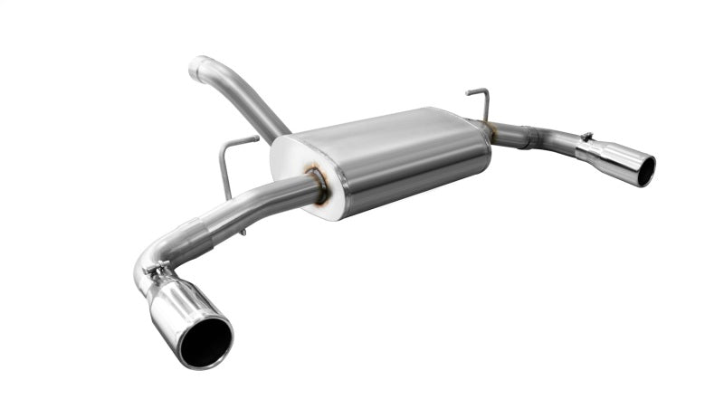 Corsa 2018-2025 Jeep Wrangler JL 2.5in Dual Rear Exit Polished Tips Sport Axle-Back Exhaust