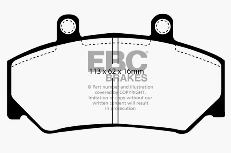 EBC 85-93 Volvo 740 2.1 (Bendix) Ultimax2 Front Brake Pads