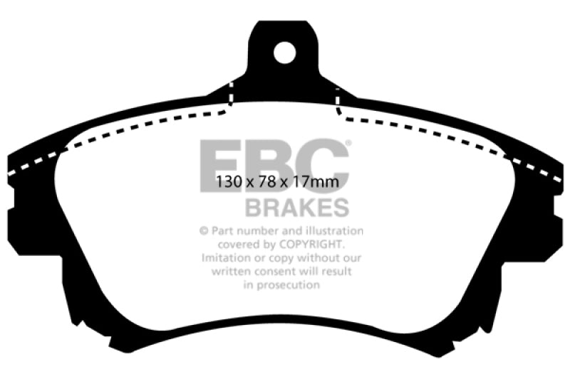 EBC 99-04 Volvo S40 1.9 Turbo T4 (200 BHP) Redstuff Front Brake Pads