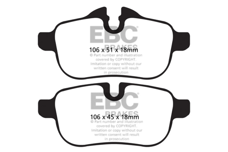 EBC 09+ BMW Z4 3.0 (E89) Ultimax2 Rear Brake Pads