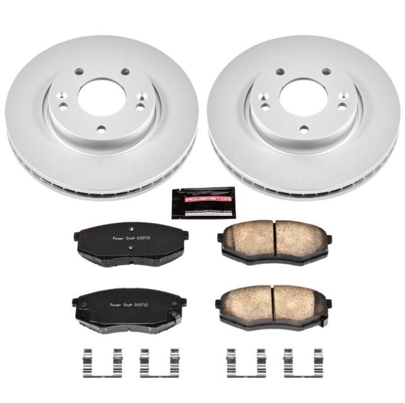 Power Stop 10-12 Hyundai Tucson Front Z17 Evolution Geomet Coated Brake Kit