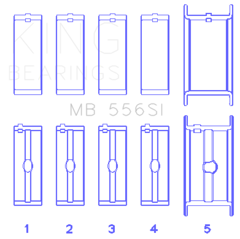 King Engine Bearings Chevrolet 396/400/427/502 (Undersize 0.30in) SI-Series Main Bearing Set