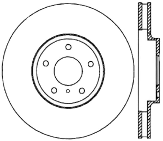 StopTech Power Slot 06-07 350Z / 05-07 G35 / 06-07 G35X SportStop CRYO Slotted Front Right Rotor