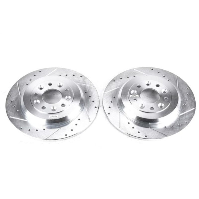 Power Stop 11-15 Ford Edge Rear Evolution Drilled & Slotted Rotors - Pair