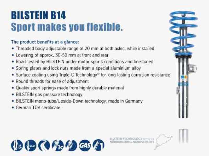 Bilstein B14 (PSS) 2015 Mini Cooper F56 Front & Rear Performance Suspension System