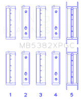 King Engine Bearings Subaru EJ20/EJ22/ EJ25 (Including Turbo) Coated Crankshaft Main Bearing Set