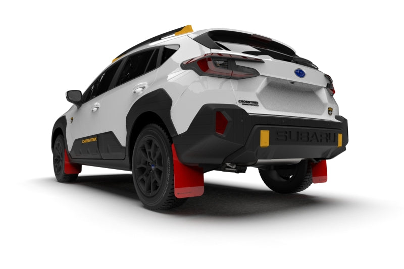 Rally Armor - 2024 Subaru Crosstrek (Wilderness Only) Red UR Mud Flap W/White Logo - No Drilling Req