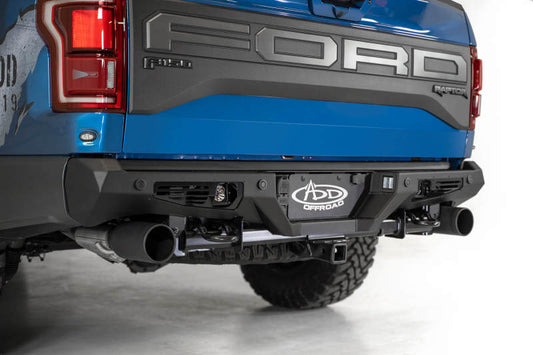 Addictive Desert Designs 17-20 Ford Raptor F-150 Bomber Rear Bumper w/ Backup Sensor Cutouts