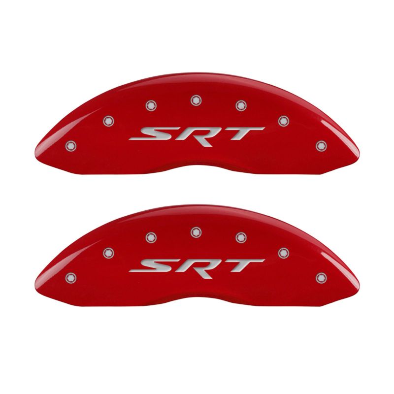 MGP 4 Caliper Covers Engraved Front & Rear SRT Red finish silver ch