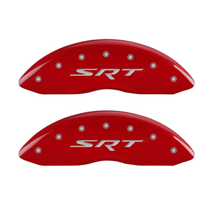 MGP 4 Caliper Covers Engraved Front & Rear SRT Red finish silver ch