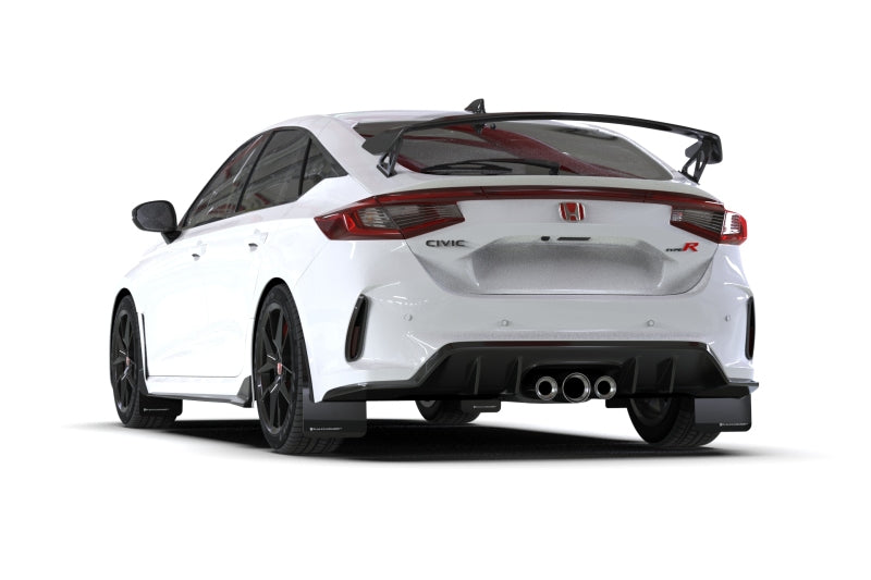 Rally Armor 2023+ Honda Civic Type R Black Mud Flap Red Logo