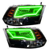 Oracle 09-17 RAM 1500 Quad Pre-Assembled Headlights Blk Housing - w/ Simple Cntrl