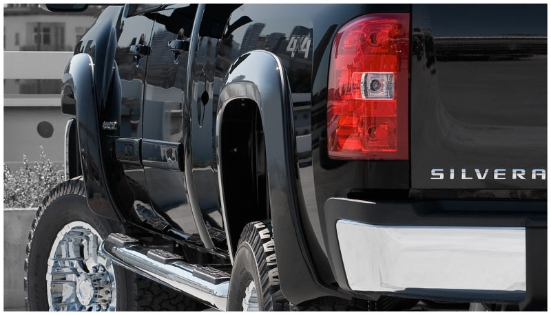 Bushwacker 07-14 Chevy Silverado 2500 HD Fleetside Extend-A-Fender Style Flares 4pc - Black