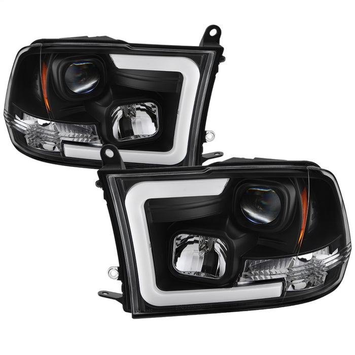 Spyder 09-16 Dodge Ram 1500 Version 2 Headlights Light Bar DRL Black PRO-YD-DR09V2-LBDRL-BK