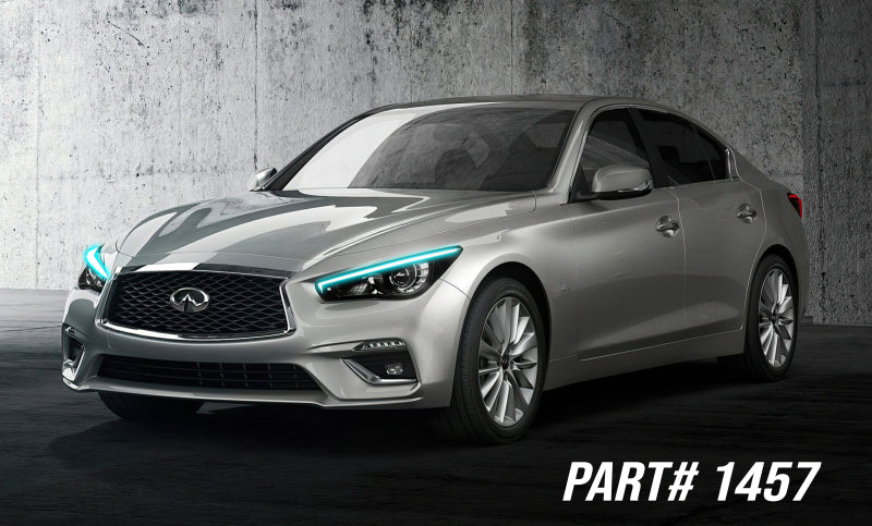 Oracle 14-21 Infiniti Q50 RGB+W Headlight DRL Upgrade Kit - ColorSHIFT w/ 2.0 Cntrl