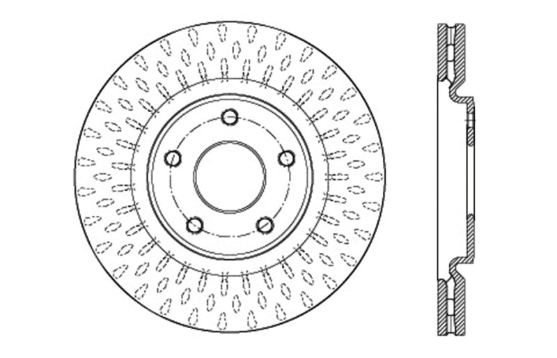 StopTech 12-20 Dodge Grand Caravan Sport Drilled Left Front Rotor