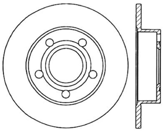 StopTech 96-01 Audi A4 Quattro / 12/98-05 VW Passat Left Rear Drilled Rotor