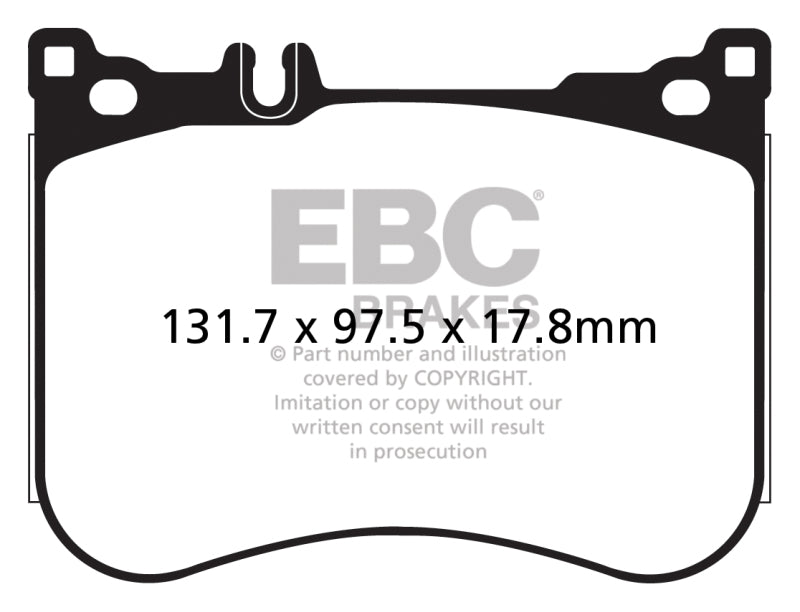 EBC 14+ Mercedes-Benz S550 4.7 Twin Turbo AMG Sport Pkg Redstuff Front Brake Pads