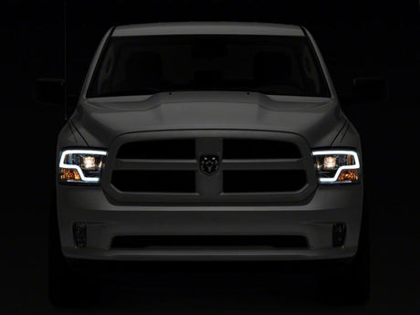 Raxiom 09-18 Dodge RAM 1500 Non-Projector LED Halo Headlights- Chrome Housing (Clear Lens)
