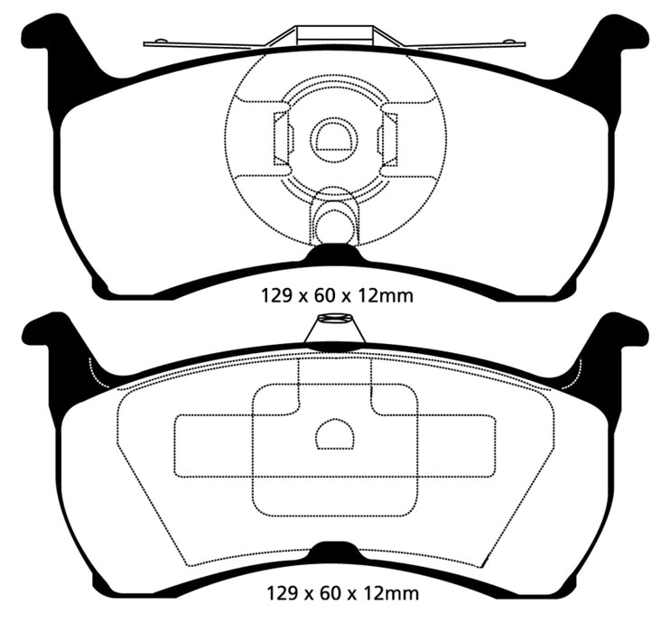 EBC 93-00 Aston Martin Virage 5.3 (PBR Caliper) Redstuff Rear Brake Pads