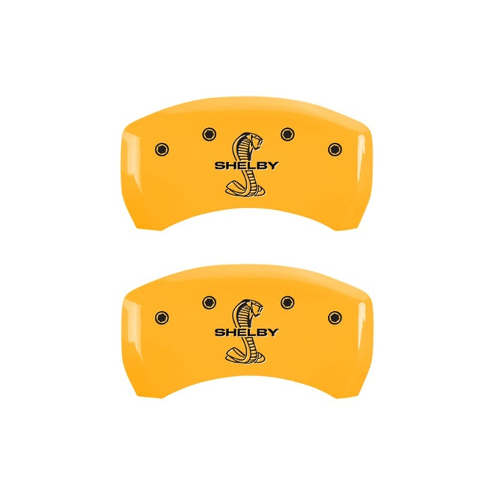 MGP Rear set 2 Caliper Covers Engraved Rear Tiffany Snake Yellow finish black ch