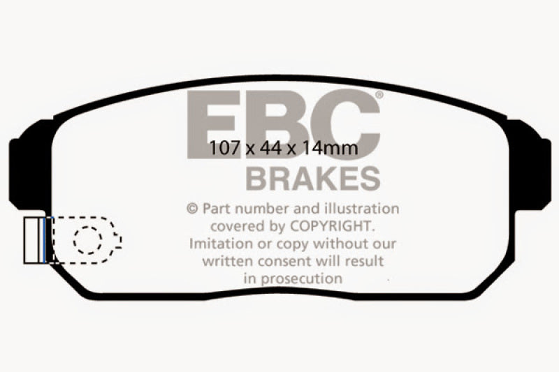 EBC 03-12 Mazda RX8 1.3 Rotary (Standard Suspension) Bluestuff Rear Brake Pads