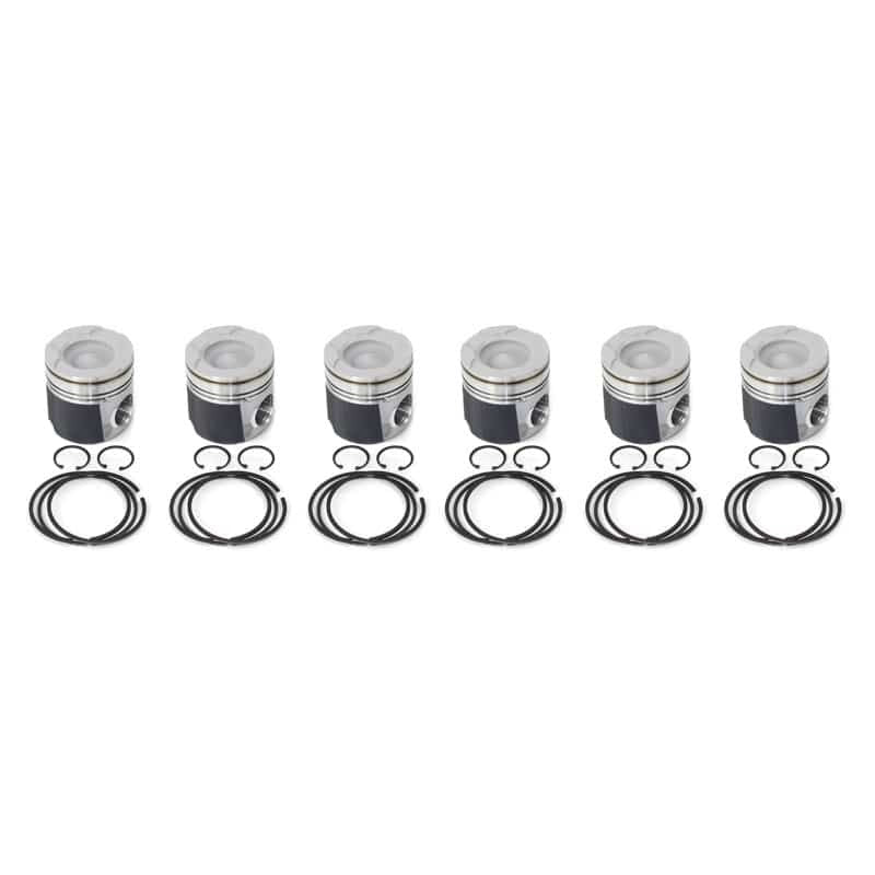 Industrial Injection 04.5-07 Dodge 24V STD Piston w/ Rings/Wrist Pins/Clips Coated / Chamfered - Set