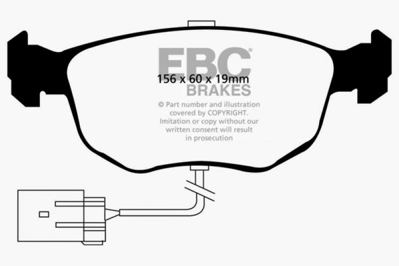 EBC 98-99 Ford Contour 2.5 SVT Redstuff Front Brake Pads