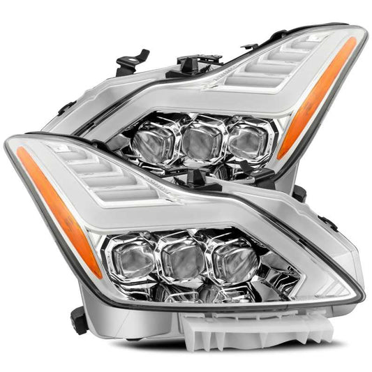 AlphaRex 08-13 Infiniti G37 NOVA LED Proj Headlights Chrome w/ Activ Light/Seq Signal/DRL