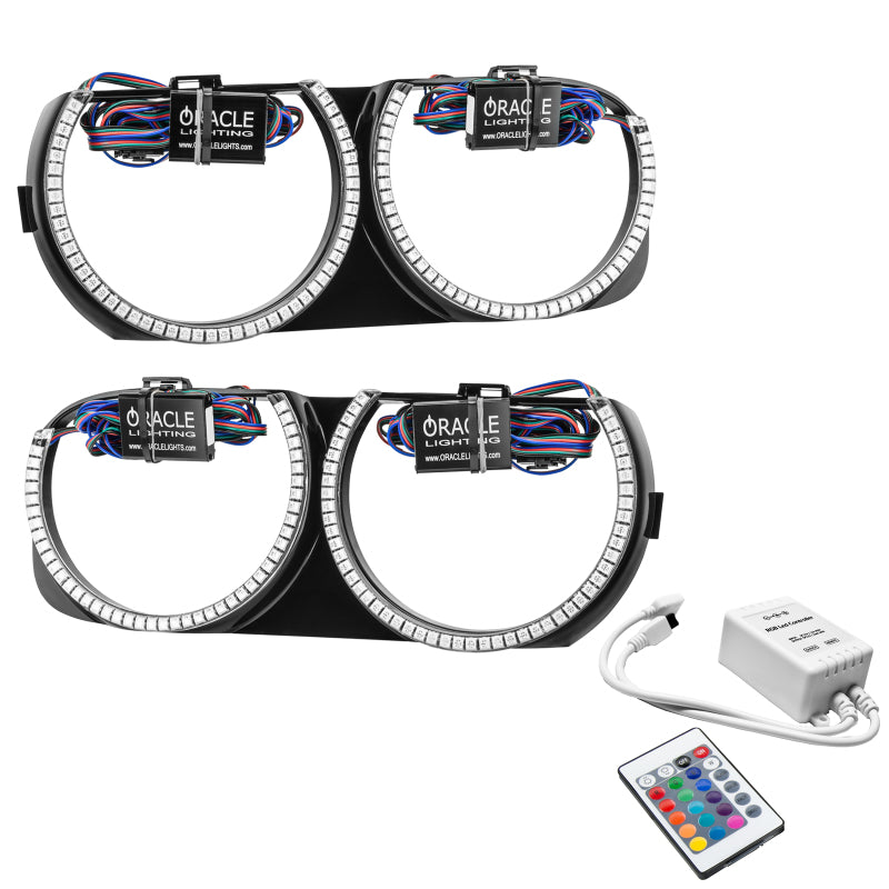 Oracle 15-21 Dodge Challenger Pre-Installed Halo Headlight Bezel - w/ Simple Controller