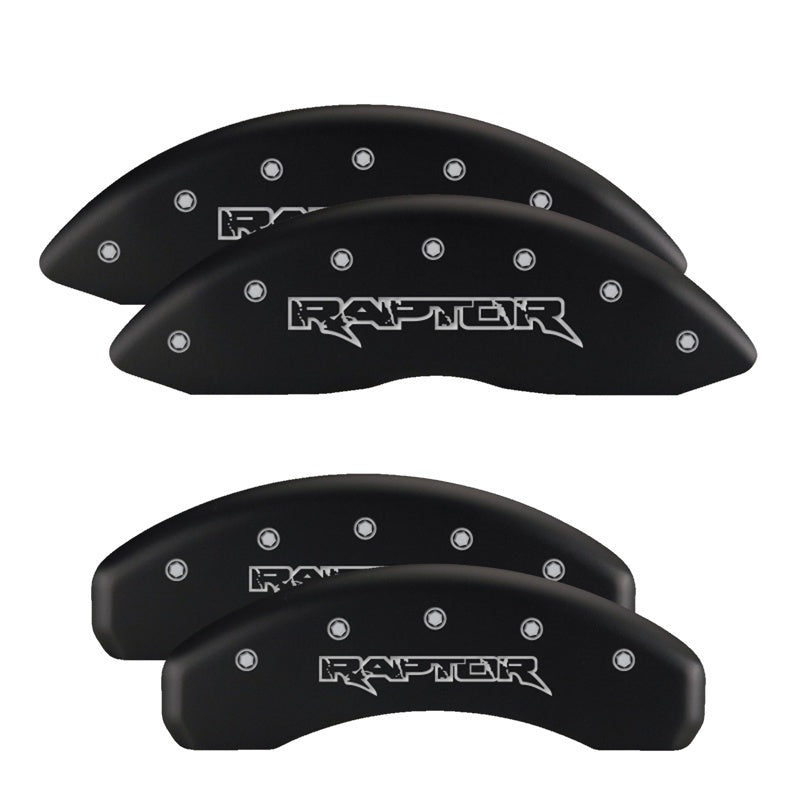 MGP 4 Caliper Covers Engraved Front & Rear MGP Black finish silver ch