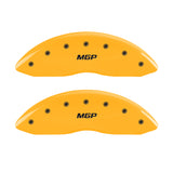 MGP 4 Caliper Covers Engraved Front & Rear MGP Yellow Finish Black Char 2008 Nissan 350Z