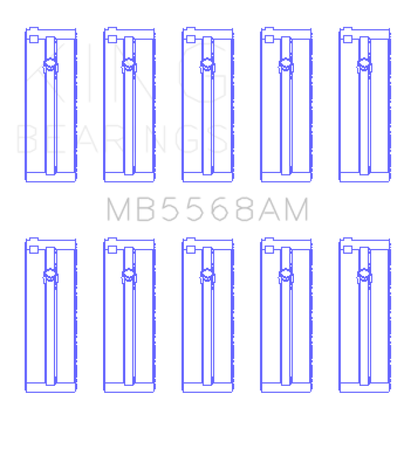 King Engine Bearings Honda D16A/Y/Z H22A4 F23A Crankshaft Main Bearing Set - Size STD