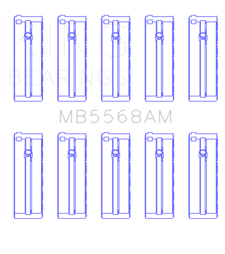 King Engine Bearings Honda D16A/Y/Z H22A4 F23A (Size +0.25mm) Crankshaft Main Bearing Set