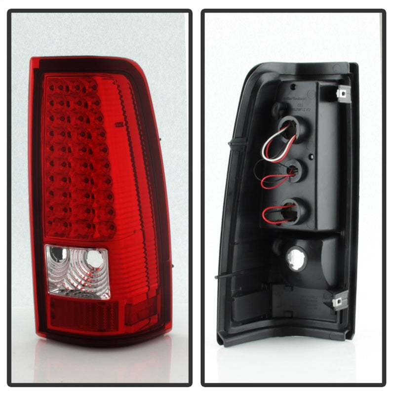 xTune Chevy Silverado 1500/2500/3500 03-06 LED Tail Lights Red Clear ALT-ON-CS03-LED-RC