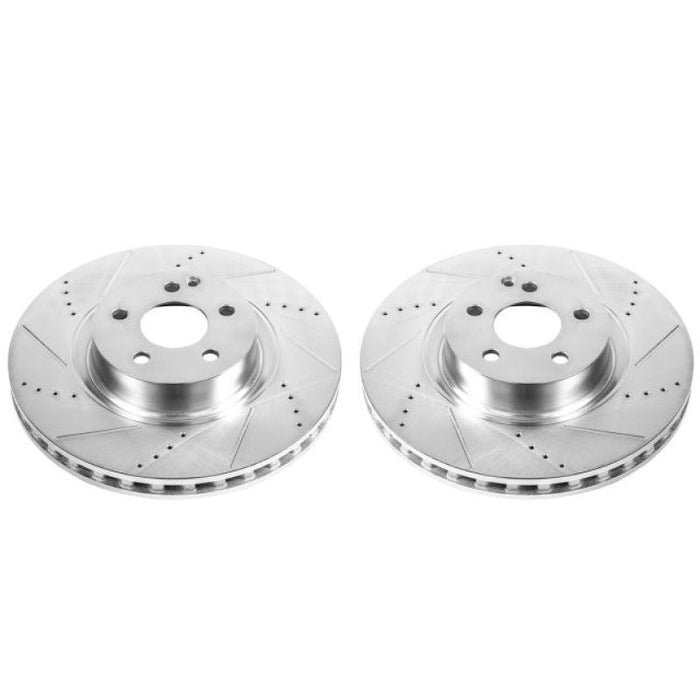 Power Stop 07-08 Mercedes-Benz CL550 Front Evolution Drilled & Slotted Rotors - Pair