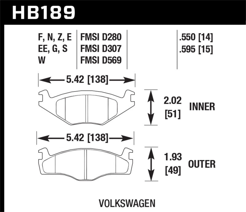 Hawk Performance Ceramic Street Brake Pads