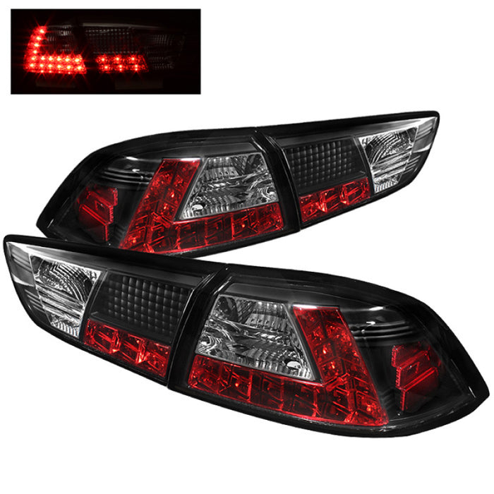 Spyder Mitsubishi Lancer/Evolution X 08-14 LED Tail Lights Blk ALT-YD-MITEVO1008-LED-BK