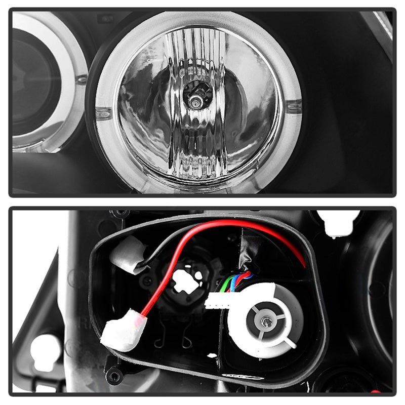 Spyder BMW E90 3-Series 06-08 Projector LED Halo Amber Reflector Rplc Bulb Blk PRO-YD-BMWE9005-AM-BK