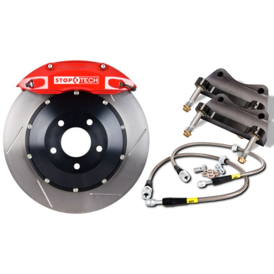 StopTech 06-10 BMW M5/M6 w/ Red ST-60 Calipers 380x35mm Slotted Rotors Front Big Brake Kit