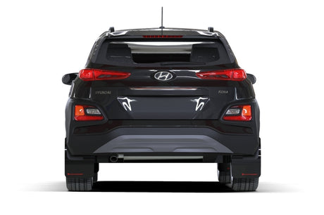 Rally Armor 18-23 Hyundai Kona Red UR Mud Flap Black Logo