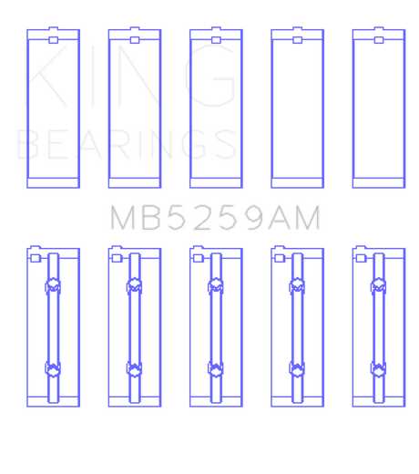 King Engine Bearings Acura B18A1/B1/C1/C5 K20A/K24A Main Bearing Set - Size STD
