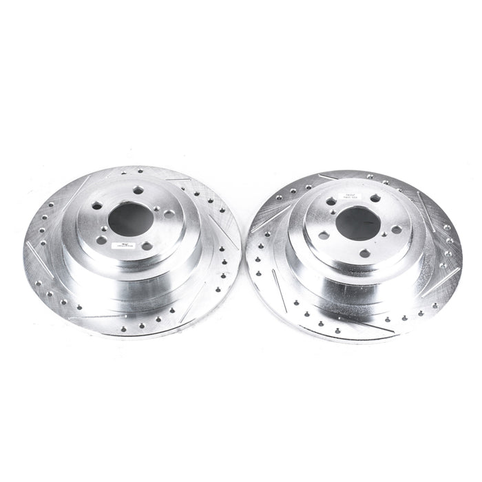 Power Stop 03-06 Subaru Baja Rear Evolution Drilled & Slotted Rotors - Pair