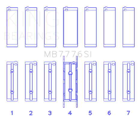 King Engine Bearings BMW N55B30A/N53B30A/N52B30A Main Bearing Set - Size +0.75mm