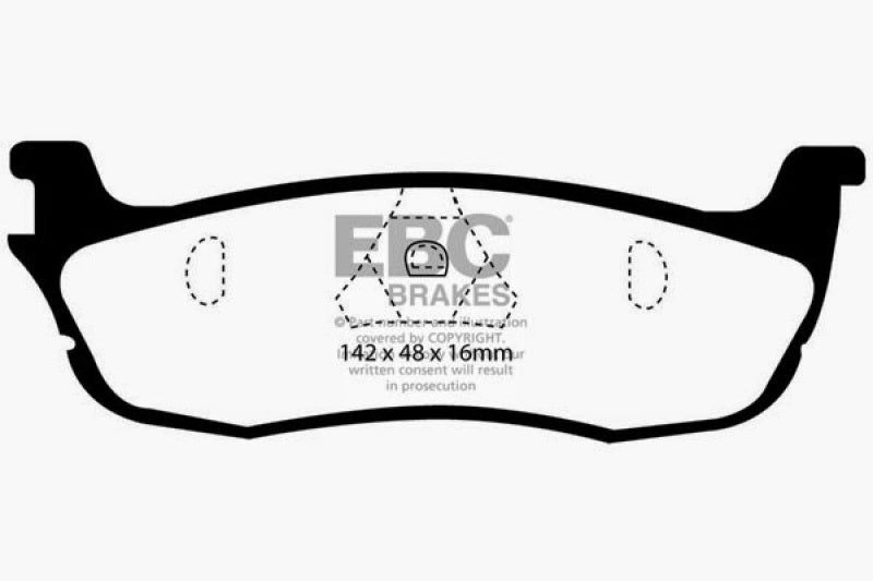 EBC 97-99 Ford Expedition 4.6 2WD Yellowstuff Rear Brake Pads